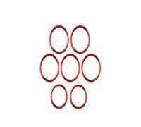 Vexilon Car Central Dashboard Rear Seat AC Air Vent Ring Trim Cover for A Class W177 GLB GLA CLA B 2020-2023 Air Vent Trim(Red,2019-2023 A class)