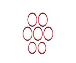 Vexilon Car Central Dashboard Rear Seat AC Air Vent Ring Trim Cover for A Class W177 GLB GLA CLA B 2020-2023 Air Vent Trim(Red,2020-2023 GLA class)
