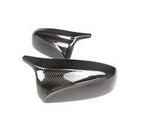 Vexilon Carbon Fiber ABS 2x Mirror Cover X5 X6 Car Side Rearview Cap Shell Replacement, for, E70 E71 2007-2013 Not X5M X6M Paintable Side Mirror Cover(Carbon Fiber Look)