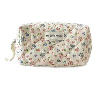Vexilon Country Floral Pattern Cord Pencil Case, Practical Pencil Case, Stylish Small Fresh Pencil Case, Portable and Cute Pencil Case, Ideal for School, Travel and Everyday Use