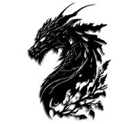 Vexilon Dragon Wall Decor, Black Metal Wall Art, Hangings Ornaments Decor, Modern Artwork Decoration for Men Dragon Lover's Gifts for Living Room, Bathroom, Bedroom, Kitchen, Office, 11.8×8.3 Inch
