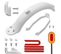 Vexilon Electric Scooter Fenders, for Xiaomi, M365 M187 Pro E-Scooter Tire Fender Support +Rear Taillight Rubber Stopper Screw Accessorie Electric Scooter Mudguard(White sets)