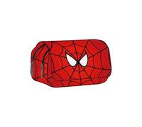 Vexilon Flip-Top Spider Web Pencil Case (Red), 8.3in×4.3in×1.8in Polyester Stationery Bag, Spider Web Pencil Case for Boys, Themed Spider Bag, Durable Boys Pencil Cases for Super Hero Enthusiasts