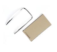Vexilon For, for Buick, Lacrosse Car Sliding Shutters Cup Holder Roller Blind Cover Armrest Box Storage Strip Plating Trim Ring 2009-2013 Car Armrest Cup Holder Cover(Set Beige Silver)