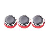 Vexilon For Ford, for Focus, 40GF Aluminum Alloy Car Air Conditioning Knob Ac Heat Climate Control Switch Button Knob Car Ac Knob(Red)