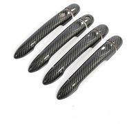 Vexilon for Renault, Scenic III Grand Scenic/Scenic XMOD 2010-2016 Carbon Fiber Car Door Handle Cover Trim Styling Accessories Car Door Handle Cover(Black 4dr 1 Key 1 Button)