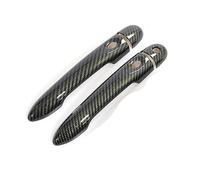 Vexilon for Renault, Scenic III Grand Scenic/Scenic XMOD 2010-2016 Carbon Fiber Car Door Handle Cover Trim Styling Accessories Car Door Handle Cover(Black 2dr 1 Key 2 Buttons)