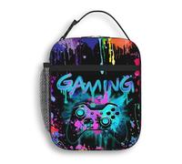 Vexilon Insulated Lunch Box Kids, Portable Game Boy Lunch Bag, Reusable and Waterproof Thermal Bento Boxes for School Daycare Picnic Camping for Kids Toddlers Teens