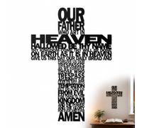 Vexilon Iron Crucifix Wall Cross, Cross for Wall with Letters Design | Christian Easter Decorations for Living Rooms, Studies, Gardens, Indoors and Outdoors