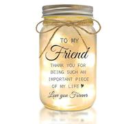 Vexilon Mason Jar Night Lights for Friend, Friendship Gifts for Women, Home Decoration Lights for Best Friend Birthday, Thanksgiving, Christmas Gifts, 2.7×5.2in