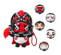 Vexilon Panda Keyring, Face Changing Doll Key Ring, ABS Material Cute Keychain for Women Kids, Panda Key Chains Good Luck Gifts for Birthday Party Favours Backpack Bag Charms