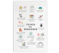 Vexilon Positive Affirmation Poster, Care Mental Health Poster Canvas Print, Inspirational Quotes for Walls Psychologists, Social Workers Counseling Office and Home Decor