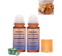Vexivo Organic Castor Oil Roll-On, 100% Organic Cold-Pressed Castor Oil, Supports Liver Detox and Reduces Bloating, Smoothing Fine Lines, Lifting Puffiness, Brows and Lashes Grow Thicker (2)