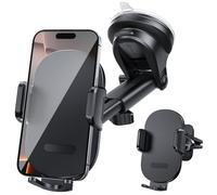 Vexloria Car Phone Holder [Upgraded Suction], Car Phone Mount 360° Rotation, With Super Strong Suction,Phone Cradle for Dashboard/Windscreen/Air Vent, Phone Holder for all 4.0''-7.0'' phones black