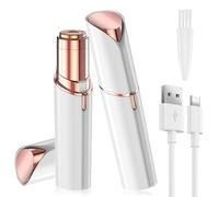 Vexloria Facial Hair Remover for Women, Face Hair Trimmer, Rechargeable Women's Facial Shaver, Painless Lady Shavers for Women for Face Hair, Upper Lips, Peach Fuzz, Bikini Body-White