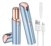 Vexloria Facial Hair Remover for Women, Face Hair Trimmer, Rechargeable Women's Facial Shaver, Painless Lady Shavers for Women for Face Hair, Upper Lips, Peach Fuzz, Bikini Body-Blue