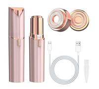 Vexloria Facial Hair Remover for Women, Face Hair Trimmer with Two Replacement Blades, Rechargeable Women's Facial Shaver, Painless Lady Shavers for Women for Face Hair-Gold