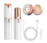 Vexloria Facial Hair Remover for Women, Face Hair Trimmer with Two Replacement Blades, Rechargeable Women's Facial Shaver, Painless Lady Shavers for Women for Face Hair-White