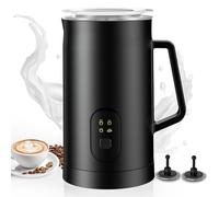 Vexloria Milk Frother Electric 4-in-1, Automatic Milk Steamer 20.4oz/580ml, Silent Operation Hot & Cold Milk Foamer and Large Capacity, for Latte Coffee Chocolate HE2 (Black)