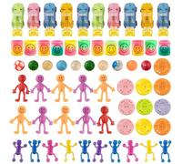 Vexlyn 62PCS Unicorns Party Bag Fillers for Kids, Unicorns Themed Birthday Party Supplies Include Rainbow Spring Balls Catapult Car Smiley Face Man Bouncy Ball For Boys Girls Surprise Gift