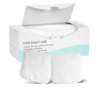 Vexlytra Triple-Layer Large Square Cotton Pads - Textured & Ultra Soft Sides, 100% Organic & Lint-Free, Gentle Makeup Remover Rounds for Face and Eyes, Hypoallergenic for All Skin Types (70 Count)