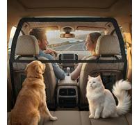 VexNook Dog Barrier for Car Back Seat & Boot - 107 * 127cm Pet Car Divider with Reinforced Transparent Mesh and Sturdy Metal Frame, Dog Safety Gate Universal Fit for SUV, MPV& Truck