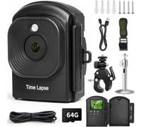 VexNook Time Lapse Camera Outdoor - with IR Positioning, 1080P HD Video 2MP Photos, 180-Day Battery Life, for Plant Growth, Construction & Nature, 64GB Card Included