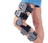 Vexorium Adjustable Hinged Knee Brace ROM Knee Immobilizer Brace Leg Braces Orthopedic Patella Orthosis for Postoperative Recovery,Left side