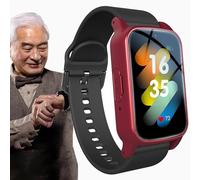 Vexorium Fall Detection Smart Watch for Seniors with SOS Emergency Call, GPS Tracker Bracelet for Elderly, Life Alert Device for Dementia and Alzheimer's,Red