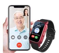 Vexorium Smart Watch with Fall Detection, GPS Tracker for Seniors with Dementia, Alzheimer's or Autism, SOS Emergency Call Bracelet for Elderly,Red