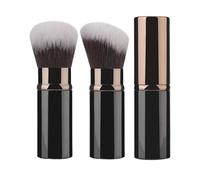 Vexorlian Retractable Makeup Brush Set, 2 Pcs Travel Kabuki Foundation & Blush Brushes with Cover