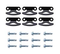 VEXPLO 6PCS Tie Down Hooks Anchor Point with 1/4''Self-Drilling Screws for Ford & Nissan Frontier Pickup Truck Bed Flatbed Kayak etc Tie Down Bracket for Cargo Net Strap on Pickup Truck Bed
