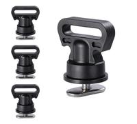 Vexplo Kayak Track Mount Tie Downs, Track Mount Vertical Tie Down Points for Kayak Cart, Cooler, Battery Box, Fishing Crate and Other Kayak Accessories, 4 Pack