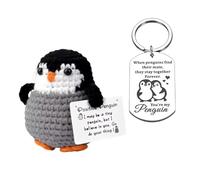 Vexthorion Handmade Crochet Penguin,Knitted Animal Toy,Emotional Support Creative Gift For Family & Friends,Encouraging Gift For Home & Office Decor 14+