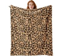 Vexthorion Leopard Print Throw Blanket, Leopard Blanket Ultra Soft & Warm Plush Fleece for Couch, Bed Decor, Cozy Essential for Movie Nights, Animal Print, 100x150cm