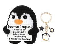 Vexthorion Penguin Knitted Dolls, Positive Crochet Animals, Children's Toys Birthday, Christmas, Easter Gifts Crochet Little Gifts, Penguin Knitted Keyring