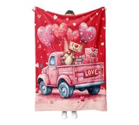 Vexthorion Valentine's Day Gift Blanket,Valentines Day Flannel Throw Blanket, Mother's day Red Flannel Soft Cozy Blankets,Cute Sweet Love Gnome For Bedding Sofa And Travel (red1)