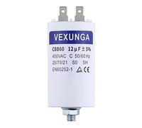VEXUNGA 12uF 450V Start up Capacitor CBB60 Motor Capacitors 12 MFD 450 Volt 40x70MM M8 Connector 50/60Hz for Washing Machine