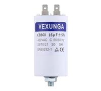 VEXUNGA CBB60 Capacitor 16uF 450V Motor Starting Capacitors 16µF 450Volt 40x70MM Connector M8 50/60Hz for Swimming Pump Washing Machine