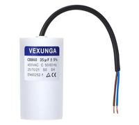 VEXUNGA CBB60 Capacitor 35uF 450V Starting Motor Run Capacitors 35µF AC 30 MFD 450VAC SH 50x92MM 50/60Hz with Cable