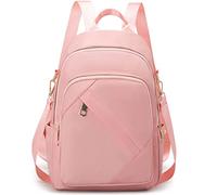 Veyarien Women's Small Backpack, Nylon Lightweight Small Casual Rucksack Daypack Bag for Women Girls Outdoor Travel Work Camping, Mini Waterproof Backpacks Purse Small | Fits 9.7" iPad, 7L (Pink)