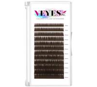 VEYES INC Brown Lash Extensions 0.03 CC Curl 8-16mm Brown Lash Trays | 8-16mm Mixed Length Volume Lashes Tray for Lash Tech