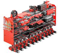 VeyFolzin.st Power Tool Organizer Wall Mount, Metal Power Tool Storage Rack with Screwdriver Holder, Garage Tool Storage Shelves with Screwdriver Plier Holder (Read, 12 Drill)