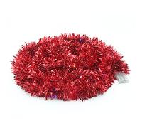VEYLIN 10 Meter Red Xmas Decoration Tinsel Garland with Multi-color LED Lights for Christmas Tree Home Office Supplies