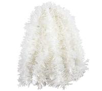 VEYLIN 10 Meter White Christmas Tinsel Garland with Star for Xmas Party Supplies