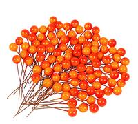 VEYLIN 100 Pcs Christmas Holly Berries Artificial Berries for Christmas Wreath Decorations Wreath Making Supplies