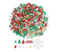 VEYLIN 100g Christmas Confetti Assorted Shapes Colors and Sizes for Christmas Table Decoration