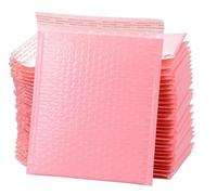 VEYLIN 16Pcs Poly Bubble Mailers, 15x20cm Padded Envelopes, Bubble Lined Wrap Polymailer Bags for Shipping(Pink)