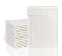 VEYLIN 16Pcs Poly Bubble Mailers, 15x20cm Padded Envelopes, Bubble Lined Wrap Polymailer Bags for Shipping(White)