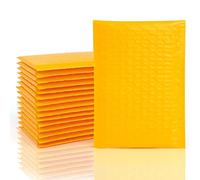 VEYLIN 16Pcs Poly Bubble Mailers, 15x20cm Padded Envelopes, Bubble Lined Wrap Polymailer Bags for Shipping(Yellow)